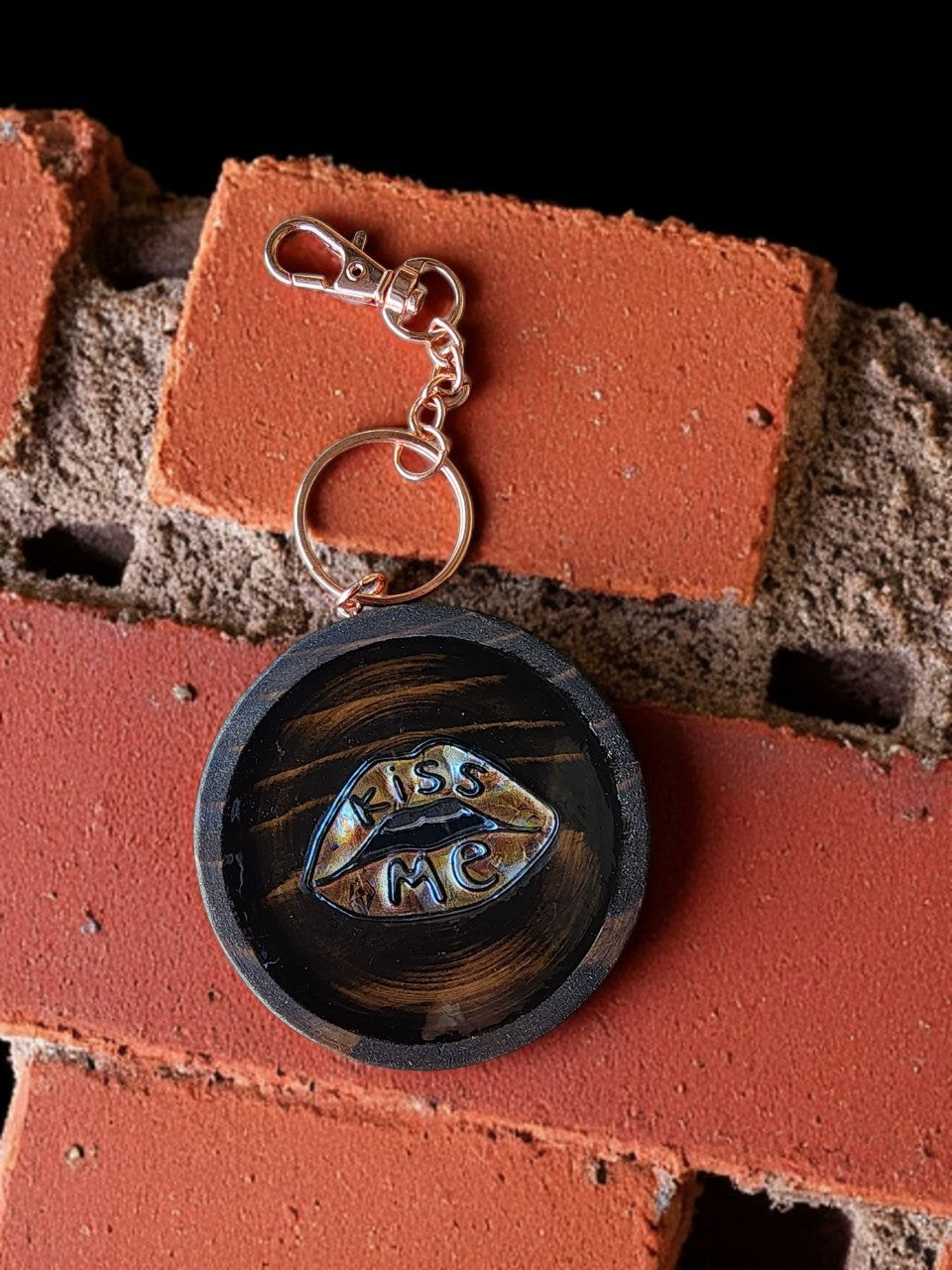 Round Wooden Keychain