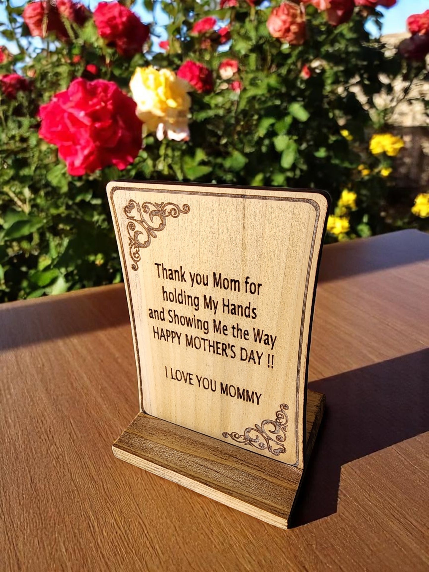 Mother's Day Engraved Wood Decor