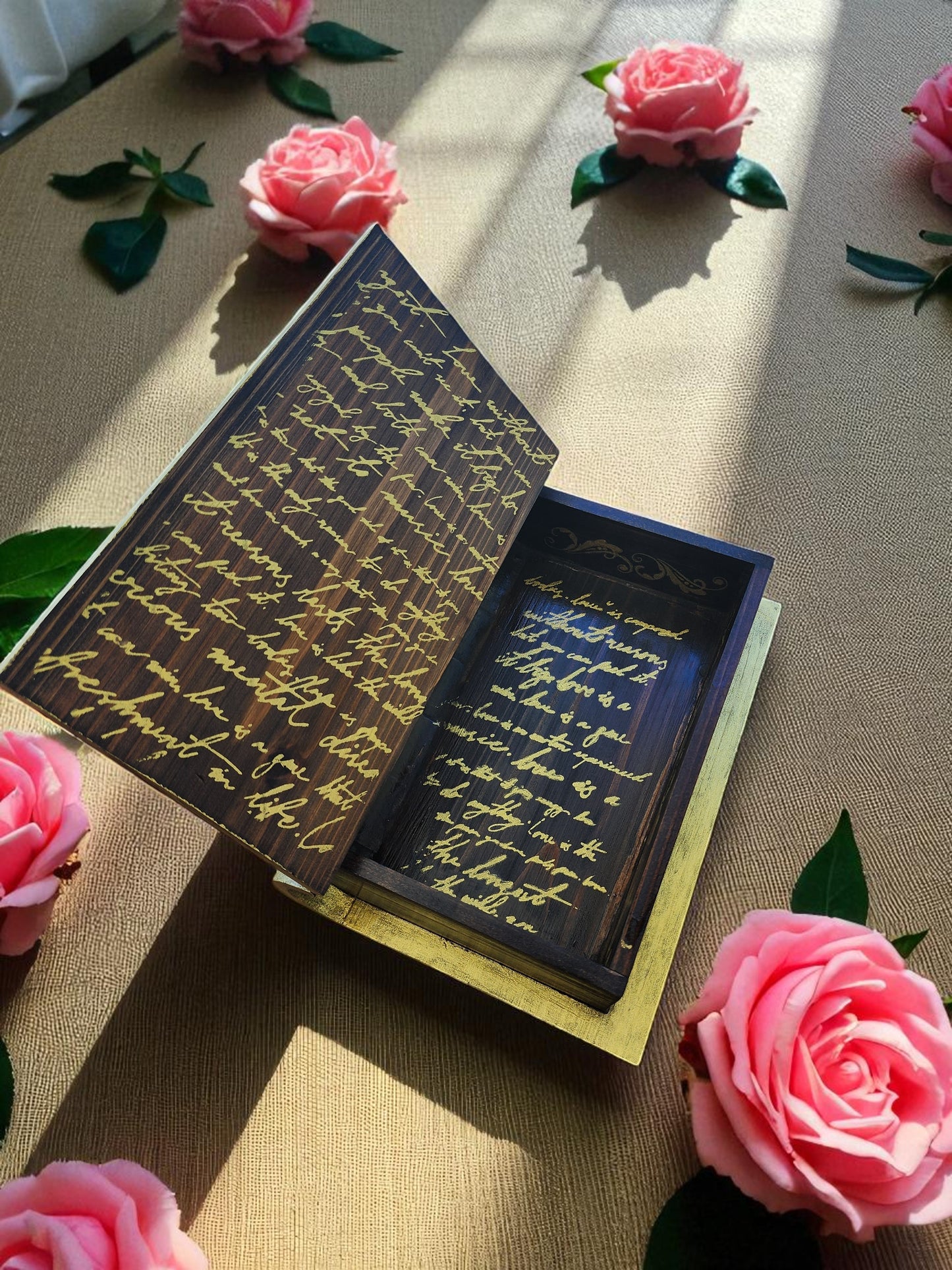 Handmade Wooden book - box