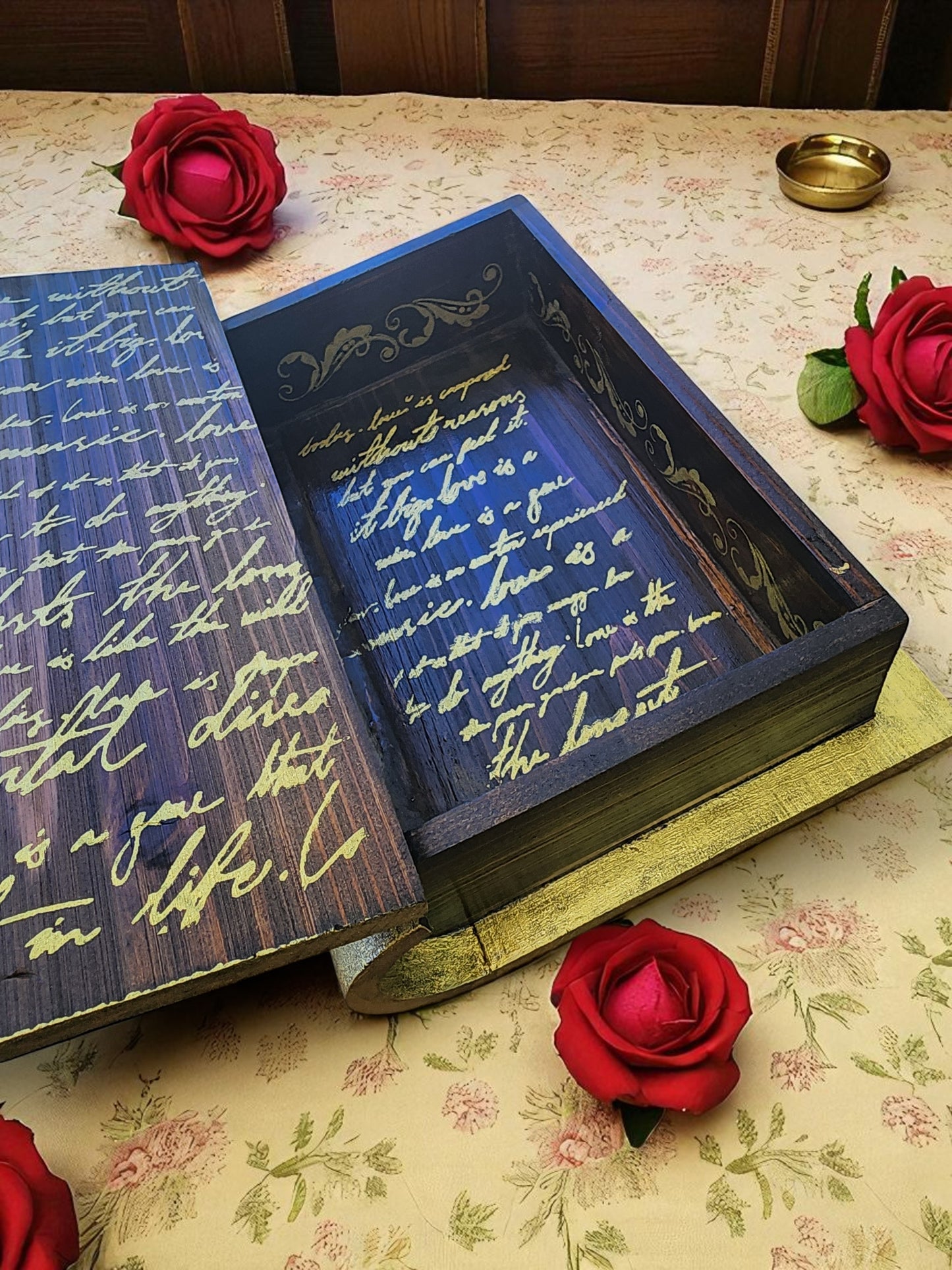 Handmade Wooden book - box