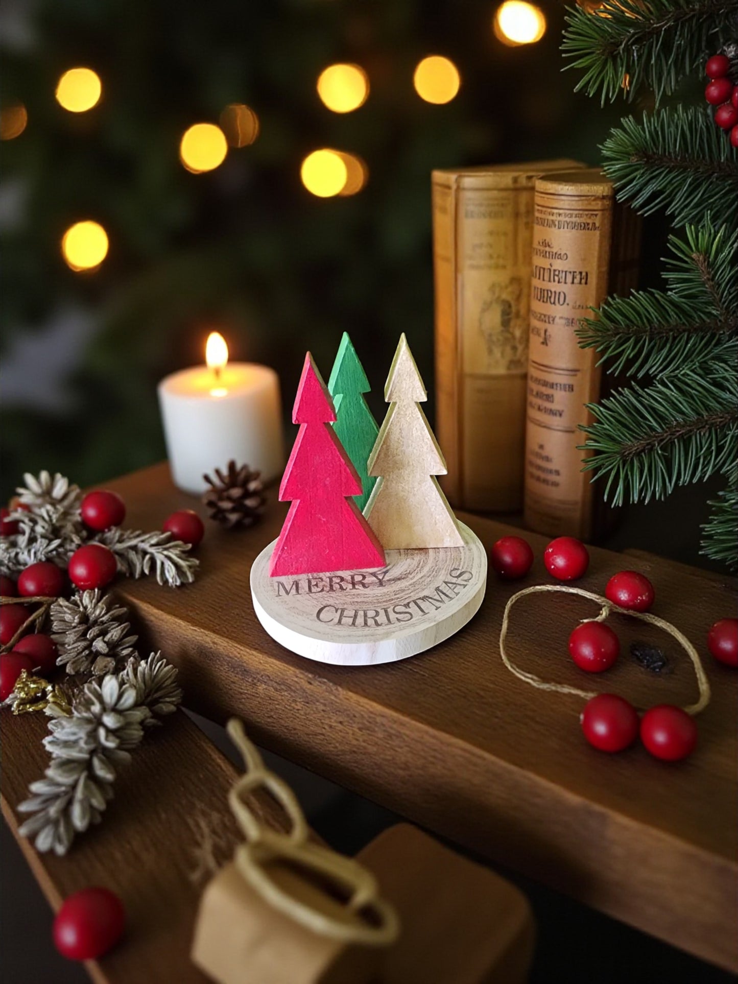 Handmade Wood Mini Christmas Tree