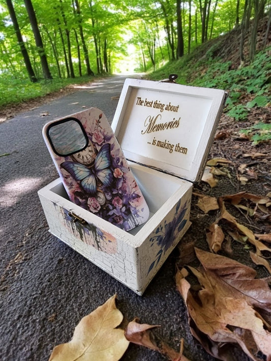 Set wooden box + phone case