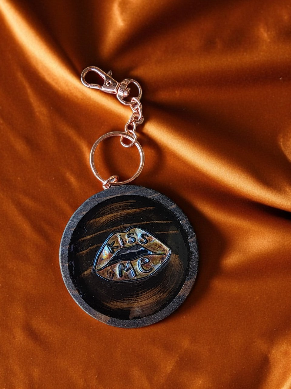 Round Wooden Keychain