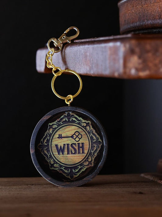 Round Wooden Keychain