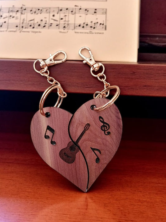 Cherry wood keychain