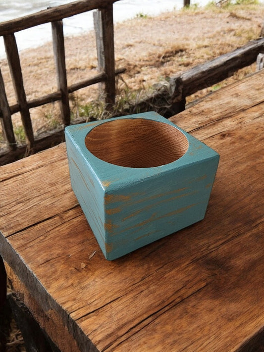 Wooden candle holder