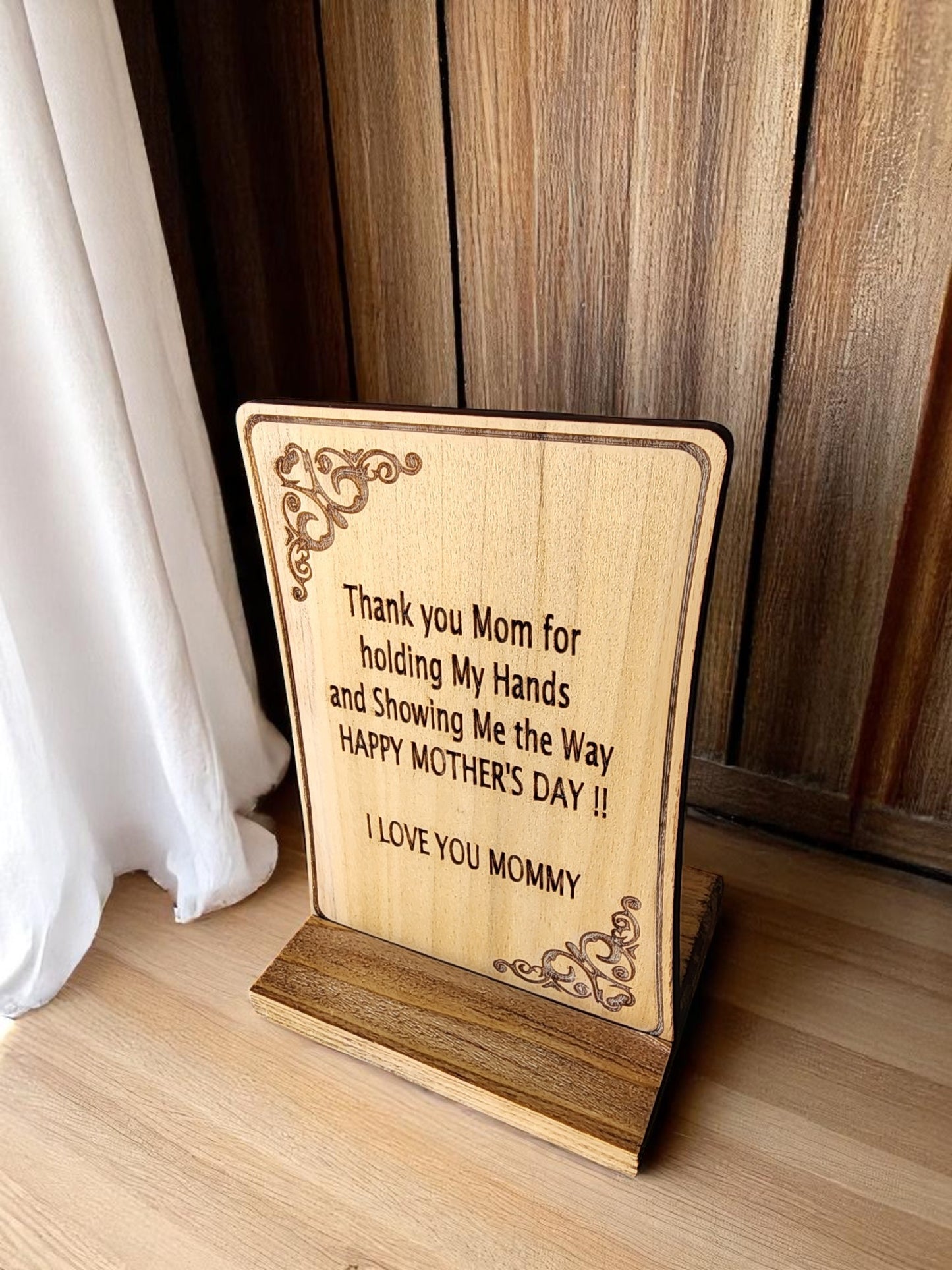 Mother's Day Engraved Wood Decor