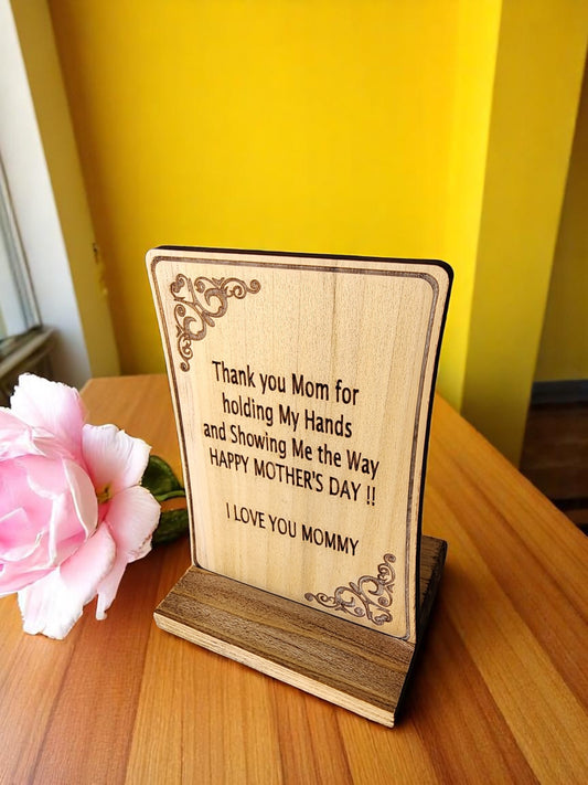 Mother's Day Engraved Wood Decor
