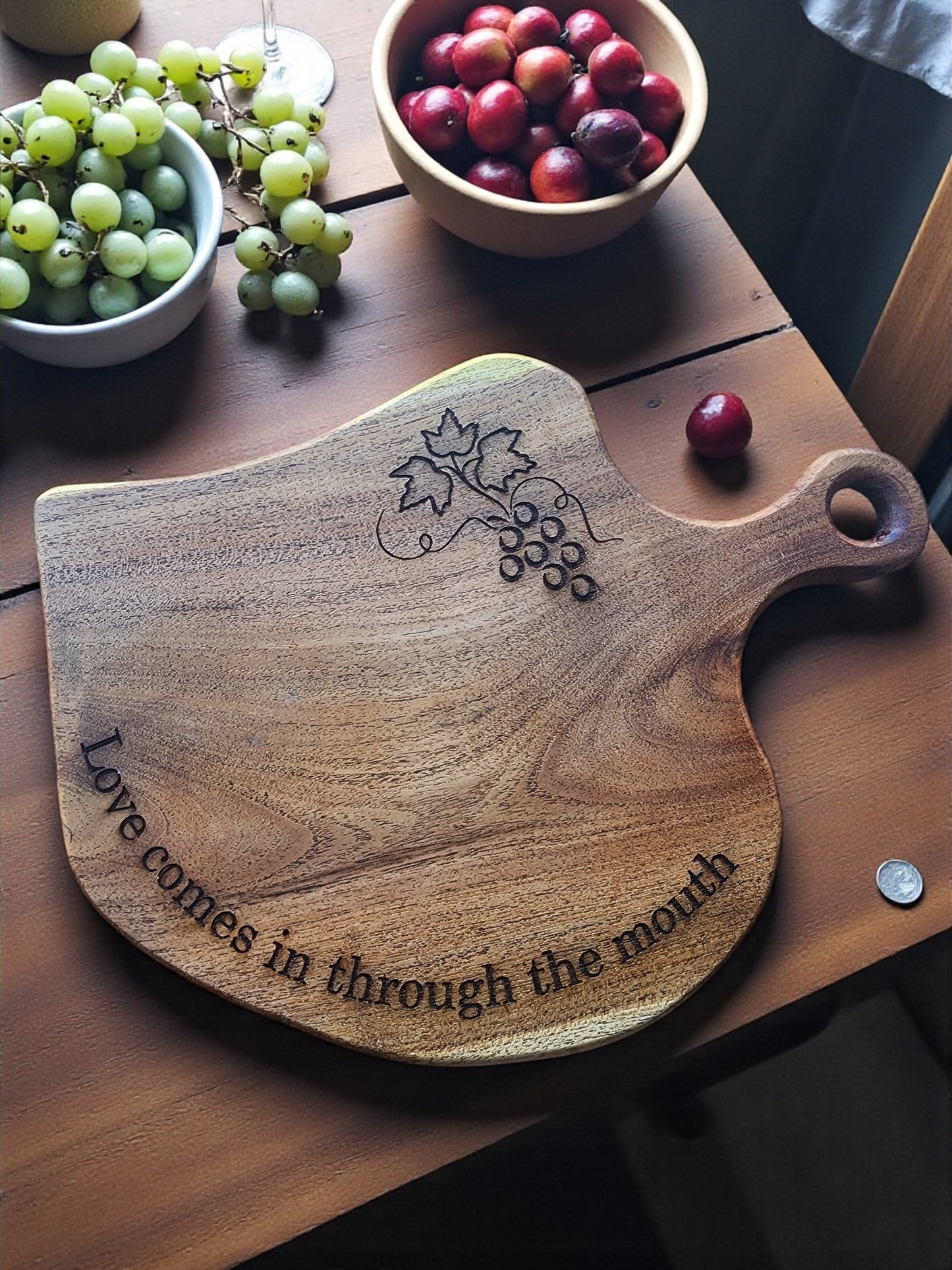 Handcrafted Mesquite wood Cutting Board - Natural Edge