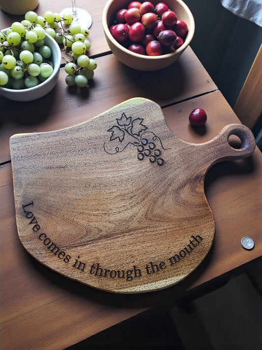 Handcrafted Mesquite wood Cutting Board - Natural Edge