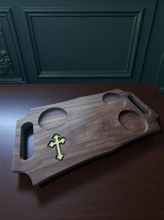 Handcrafted Wooden Serving Board - Premium Engraved Charcuterie Board