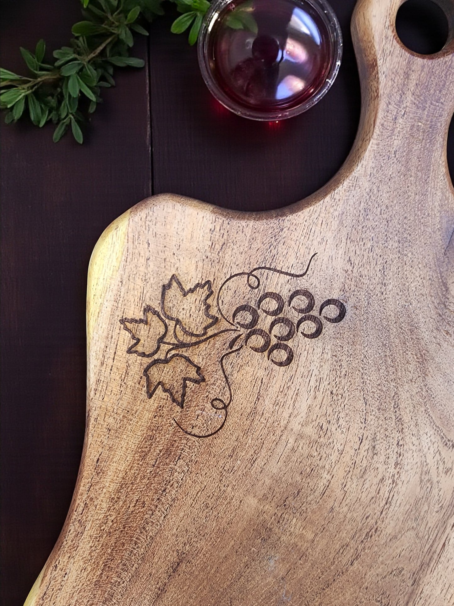 Handcrafted Mesquite wood Cutting Board - Natural Edge