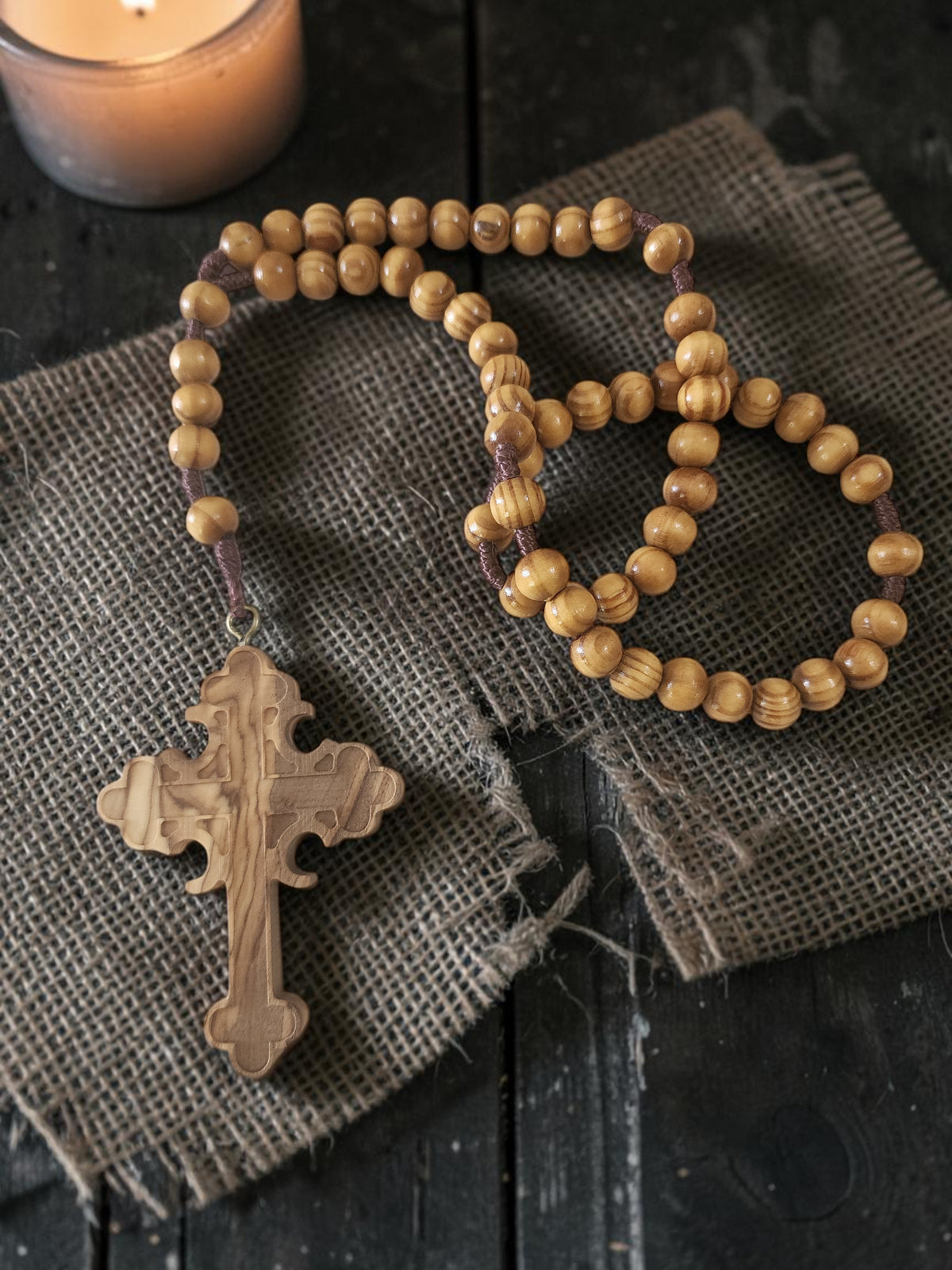 Olive Wood Cross Necklace | Handcrafted Spiritual Gift