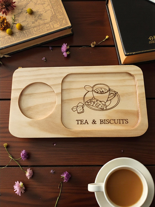 Engraved Wood Coffee & Tea Serving Board