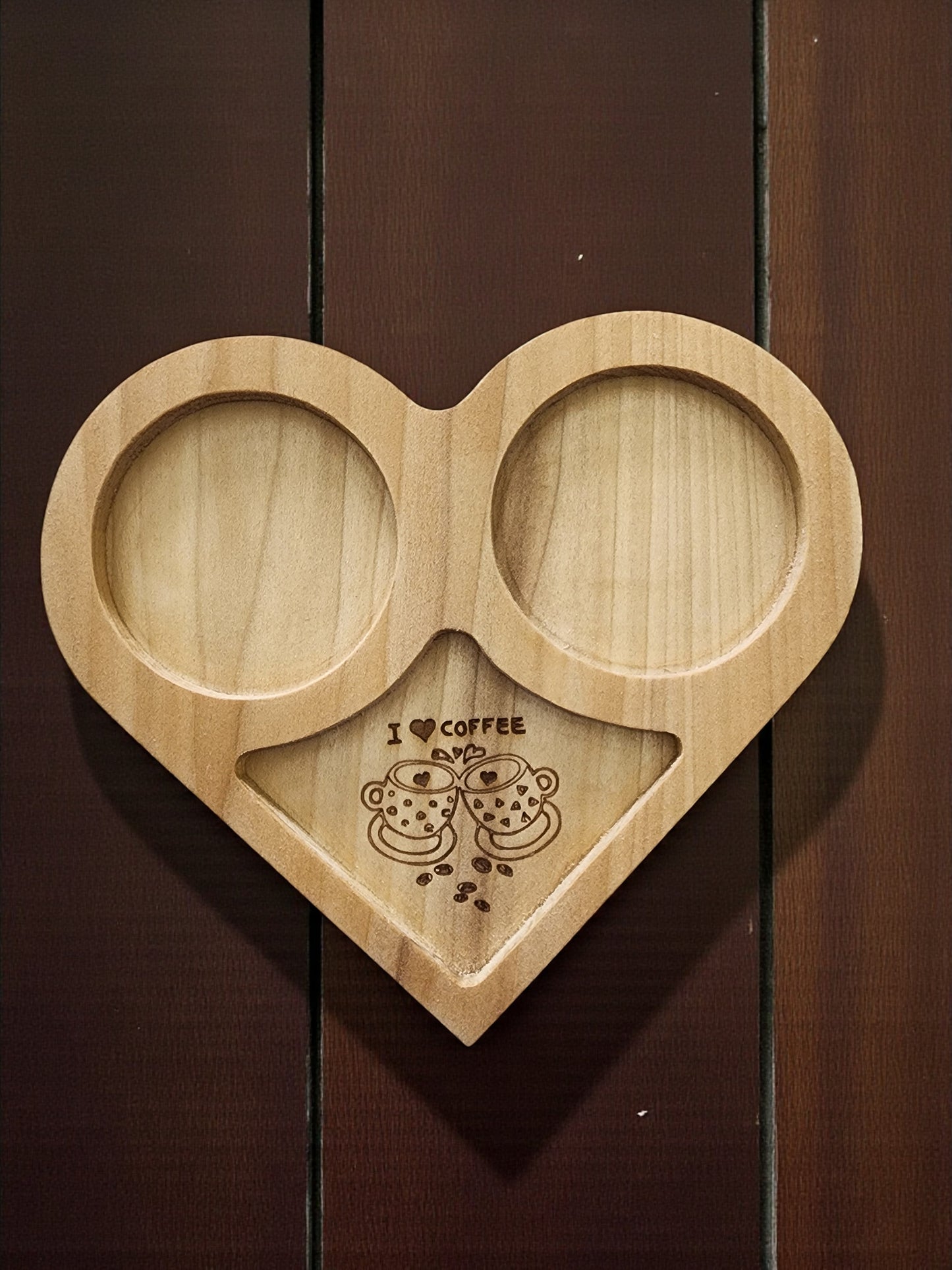 Engraved Wood Coffee & Tea Serving Board