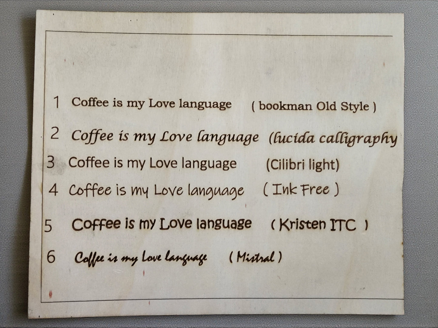 Engraved Wood Coffee & Tea Serving Board