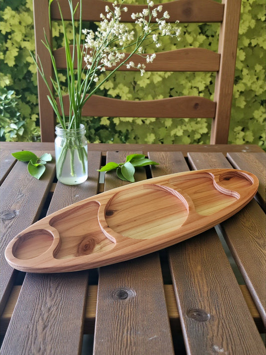 Wooden serving -snack Tray