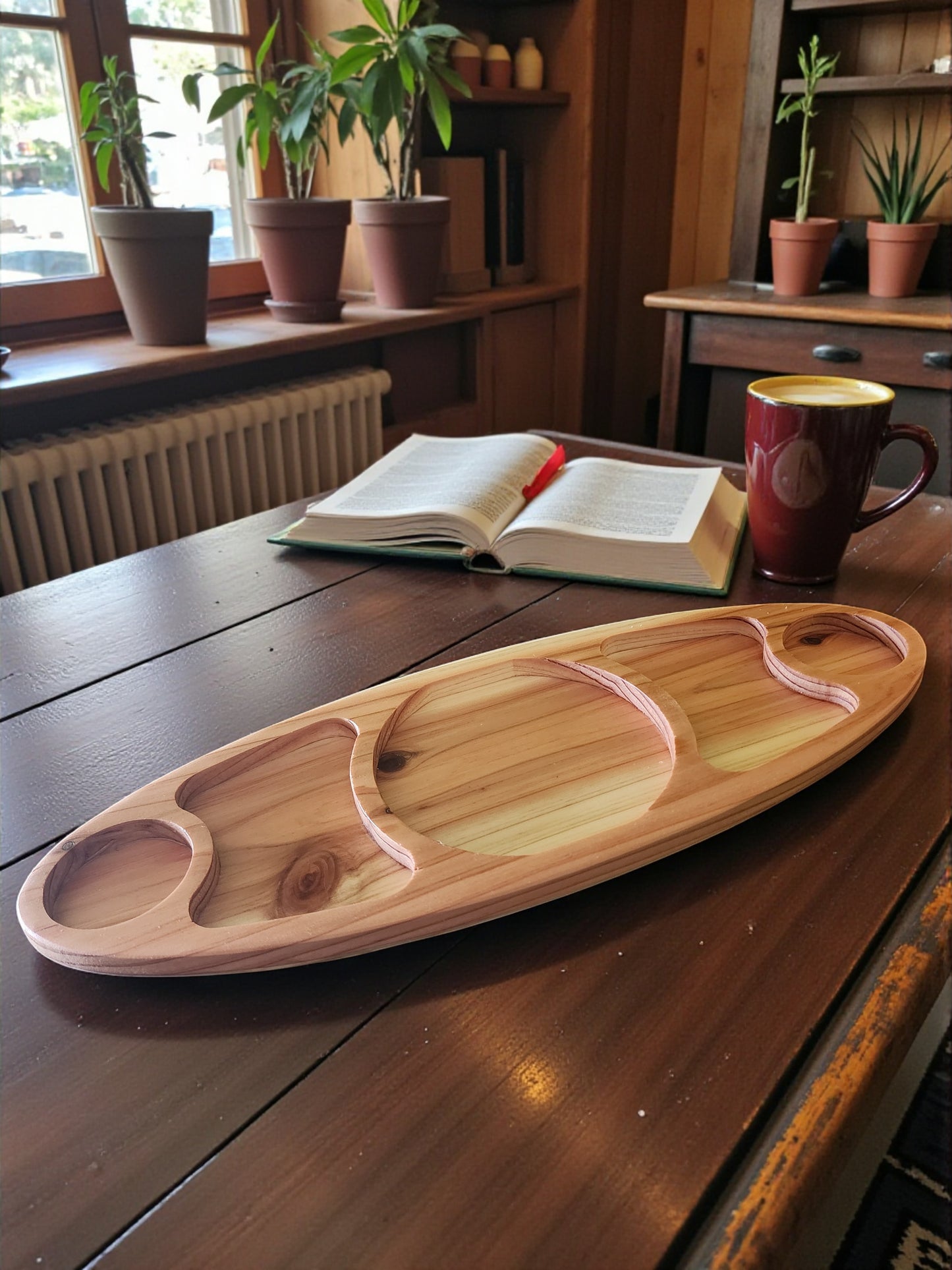 Wooden serving -snack Tray