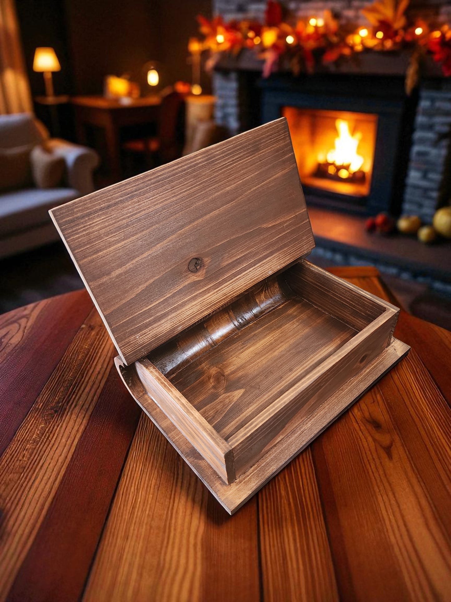 Handmade Wooden book -box